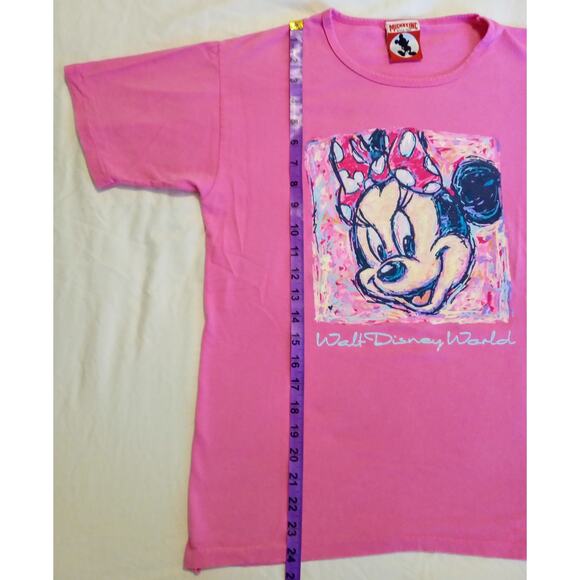 VTG 90s Mickey, Inc Minnie Puff Print Tee Walt Disney Co Single Stitch USA SZ M - Picture 10 of 11